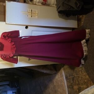 Burgandy Dicken's Theater Costume Victorian Women's Dress